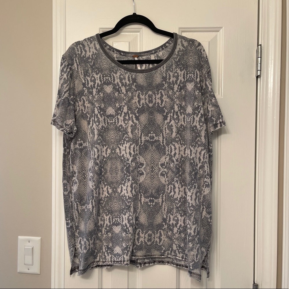 Free People Snake Print Tee